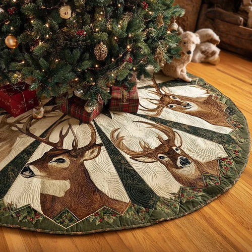Woodland Moments Christmas Quilted Tree Skirt