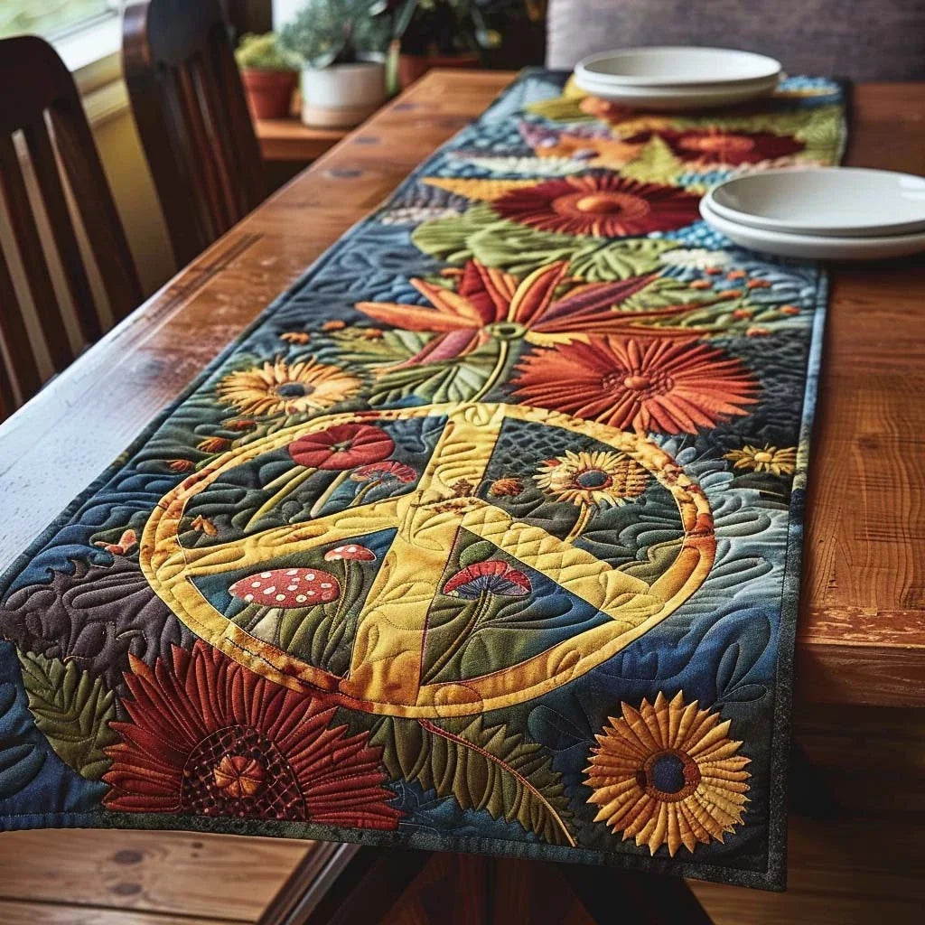 Woodland Peace Quilted Table Runner
