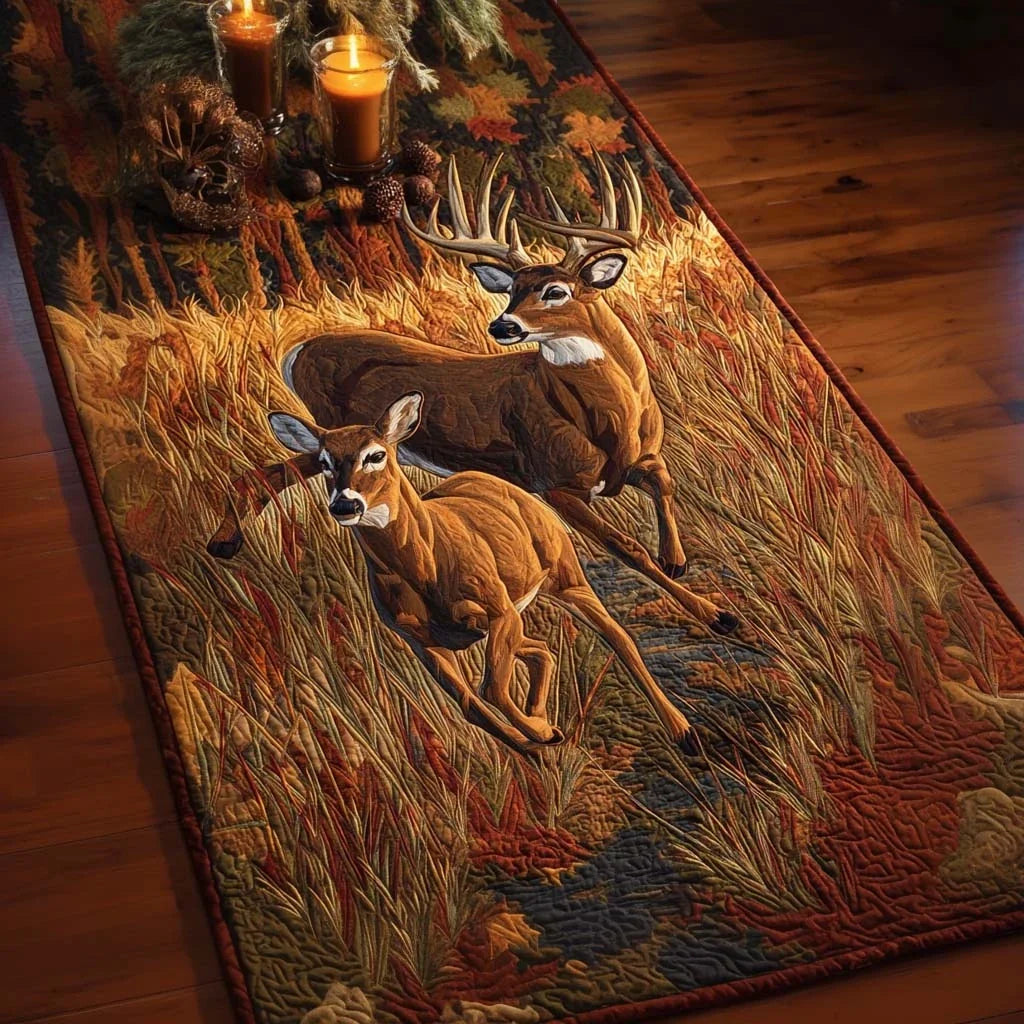 Woodland Watch Quilted Table Runner