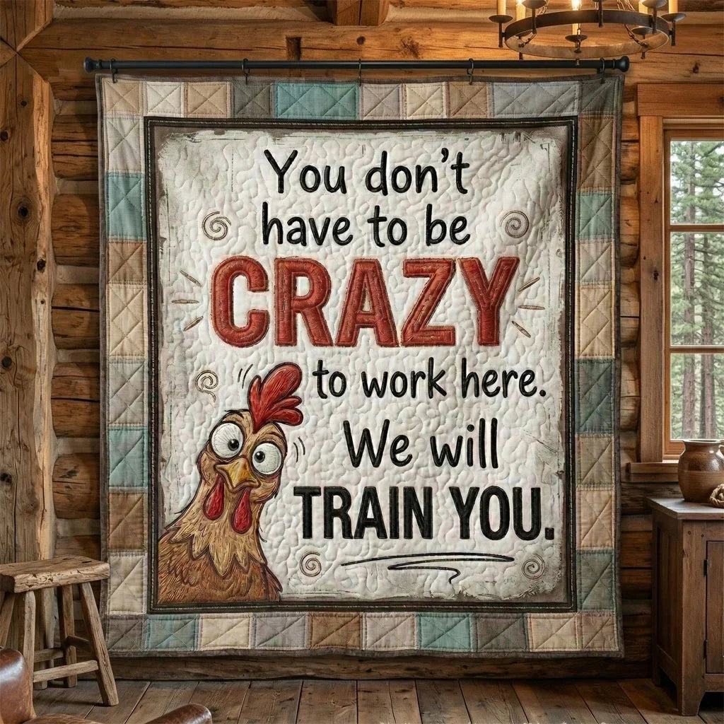 Workplace Humor Chicken Quilt Blanket