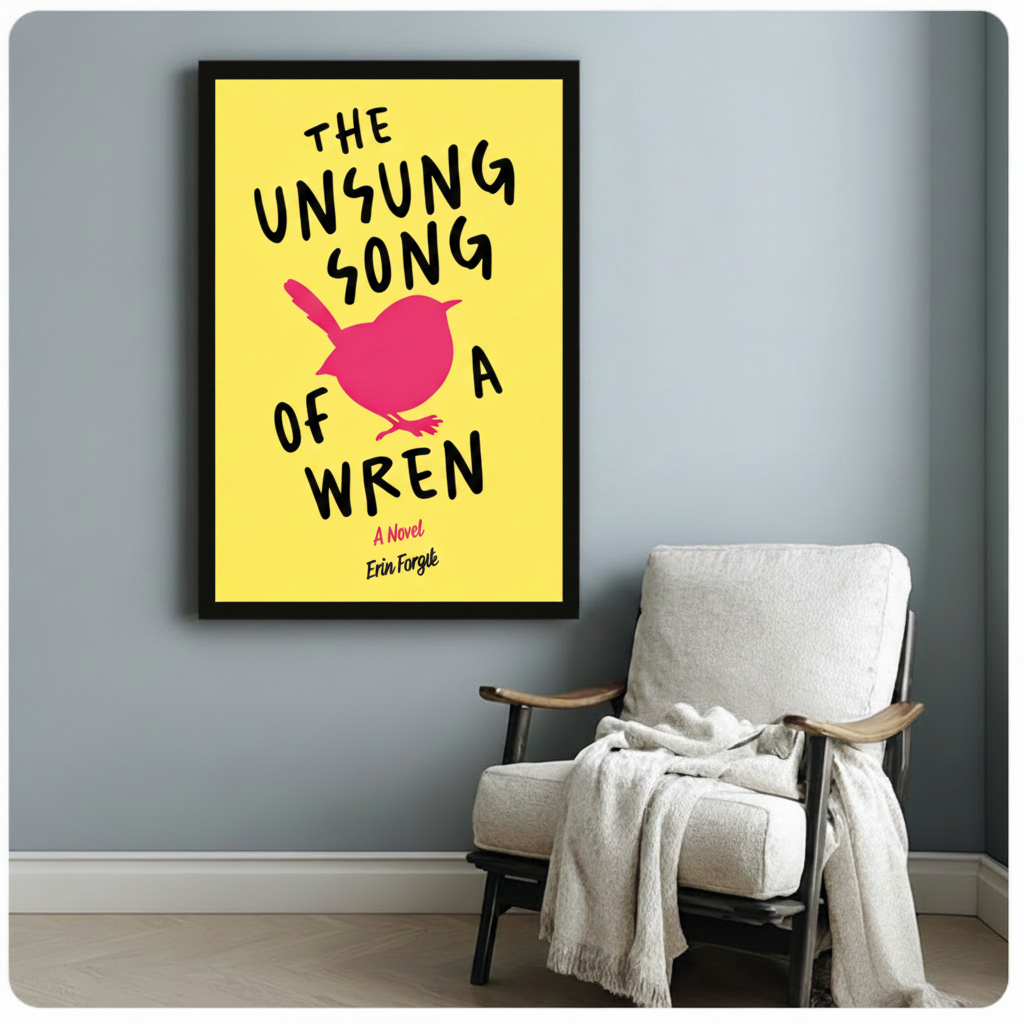 Wren Book Cover Literary Canvas Wall Art
