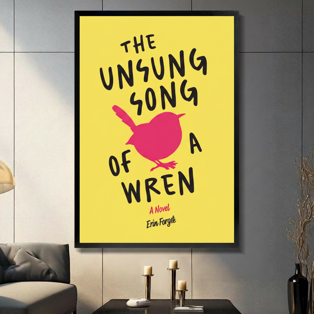 Wren Book Cover Literary Canvas Wall Art