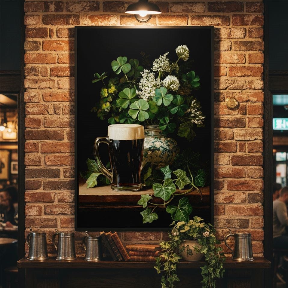 Clover Cream Stout Canvas Wall Art
