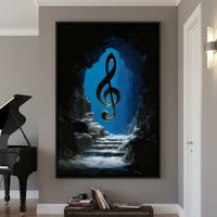 Celestial Clef Cavern Song Canvas Wall Art
