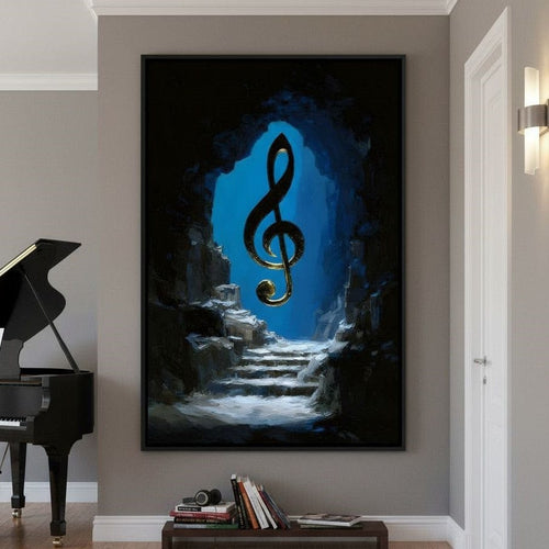 Celestial Clef Cavern Song Canvas Wall Art