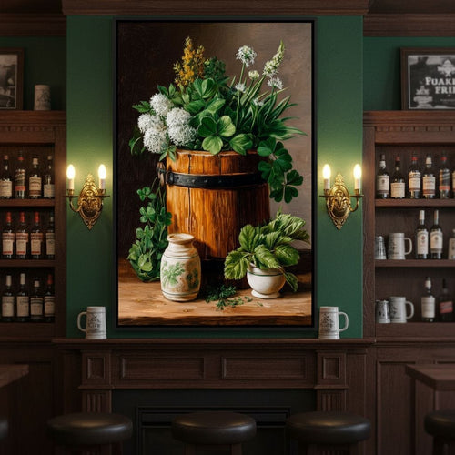 Clover With Herbs Canvas Wall Art