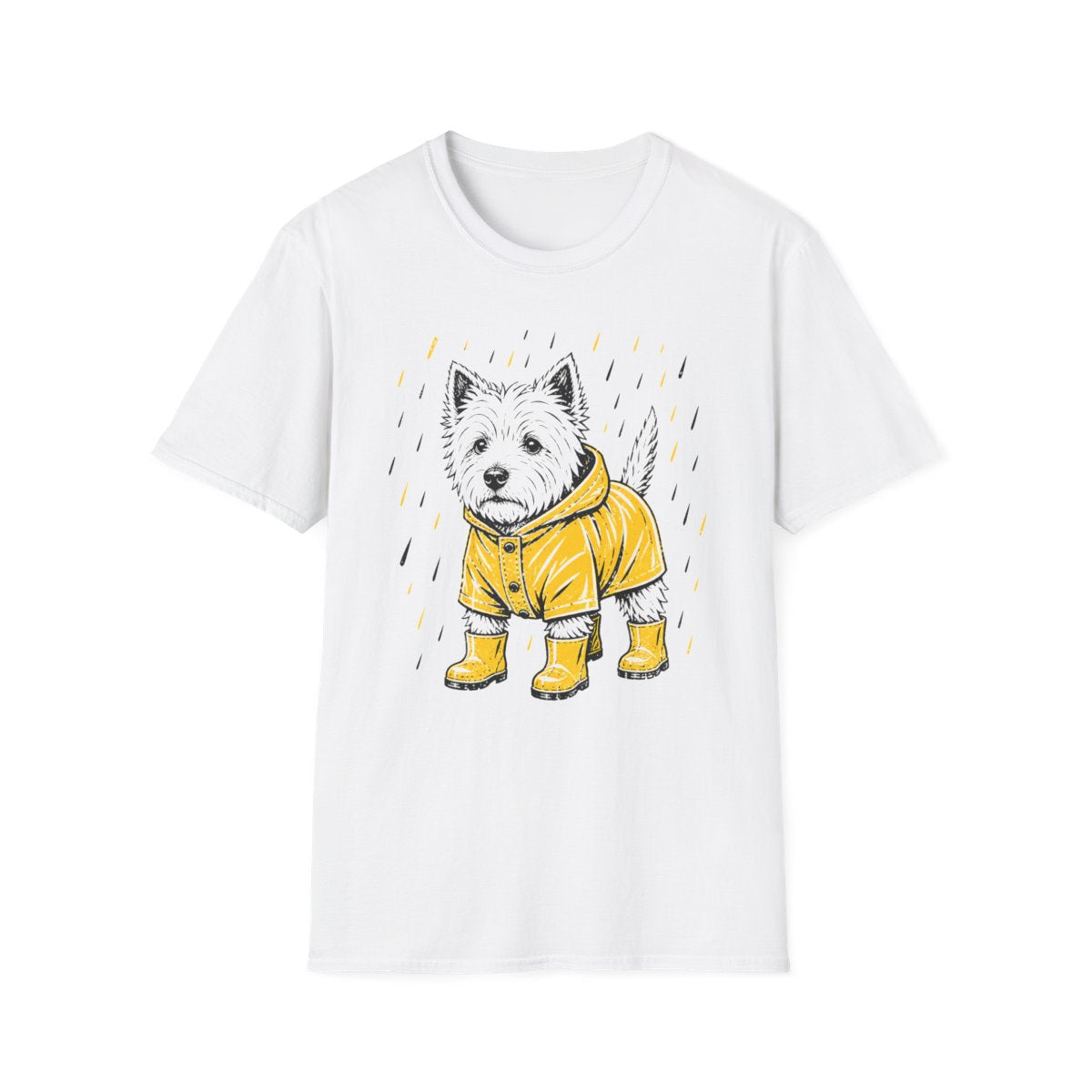 Yellow Raincoat Westie Tee
