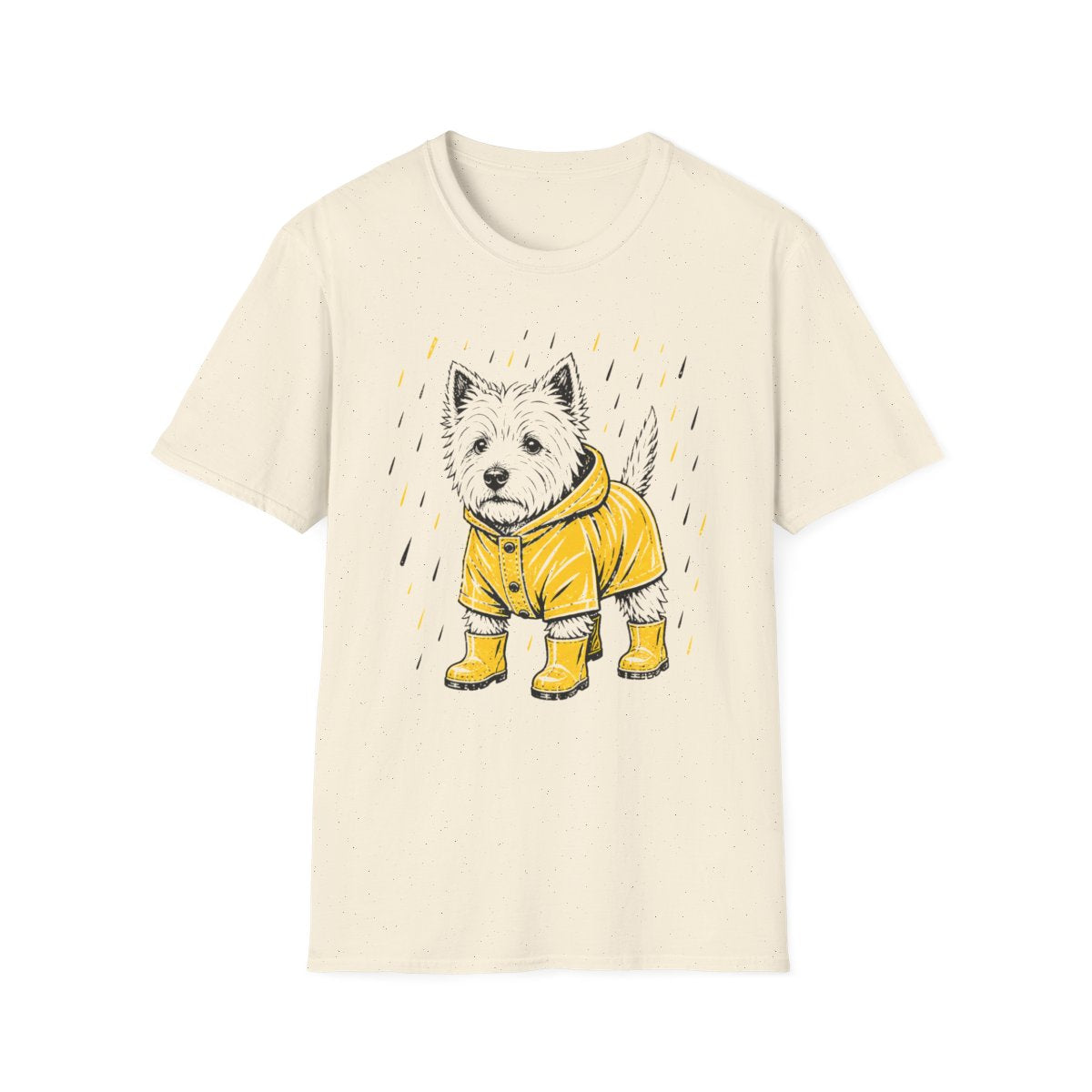 Yellow Raincoat Westie Tee