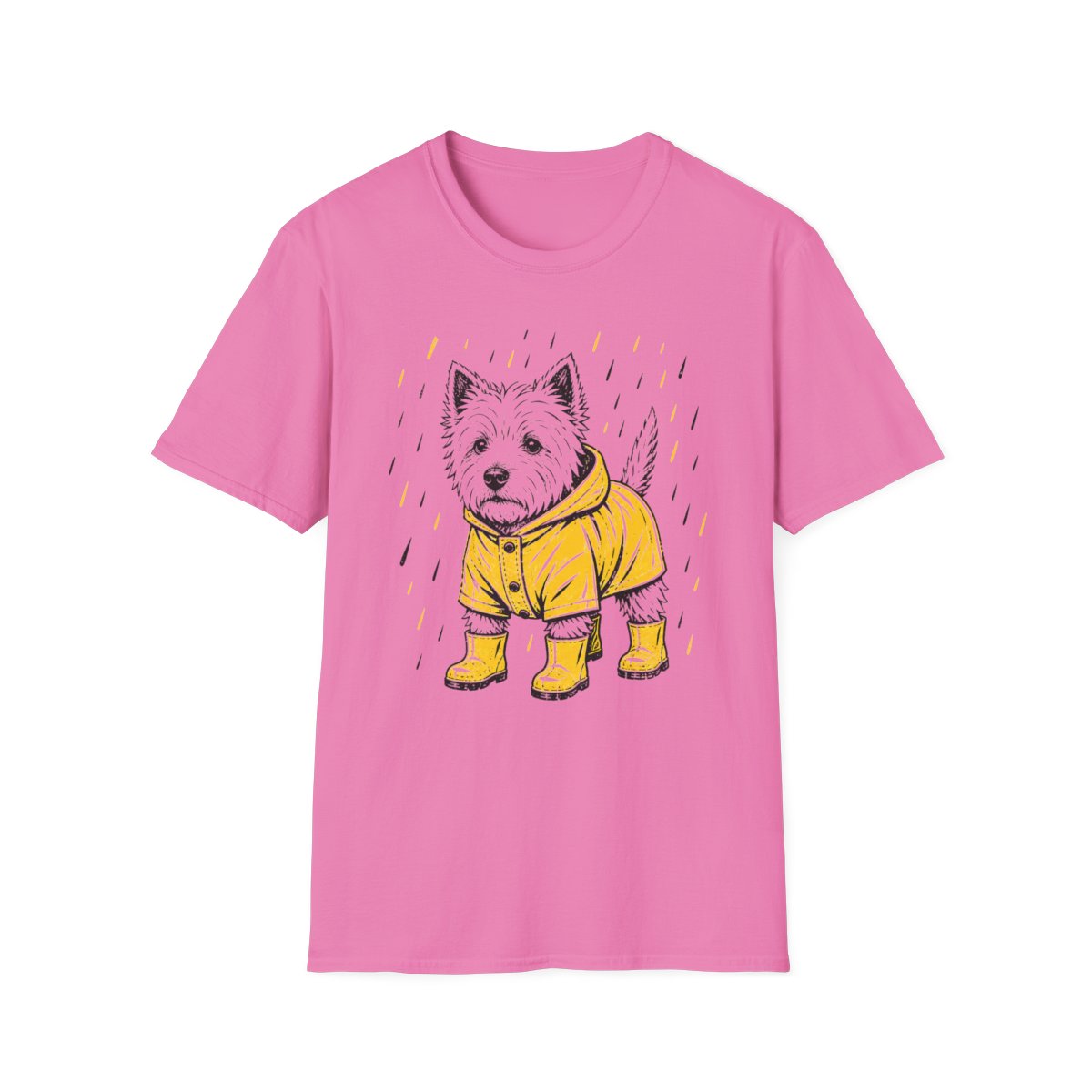 Yellow Raincoat Westie Tee