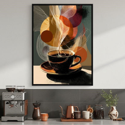 Morning Brew Abstract Fusion Canvas Wall Art