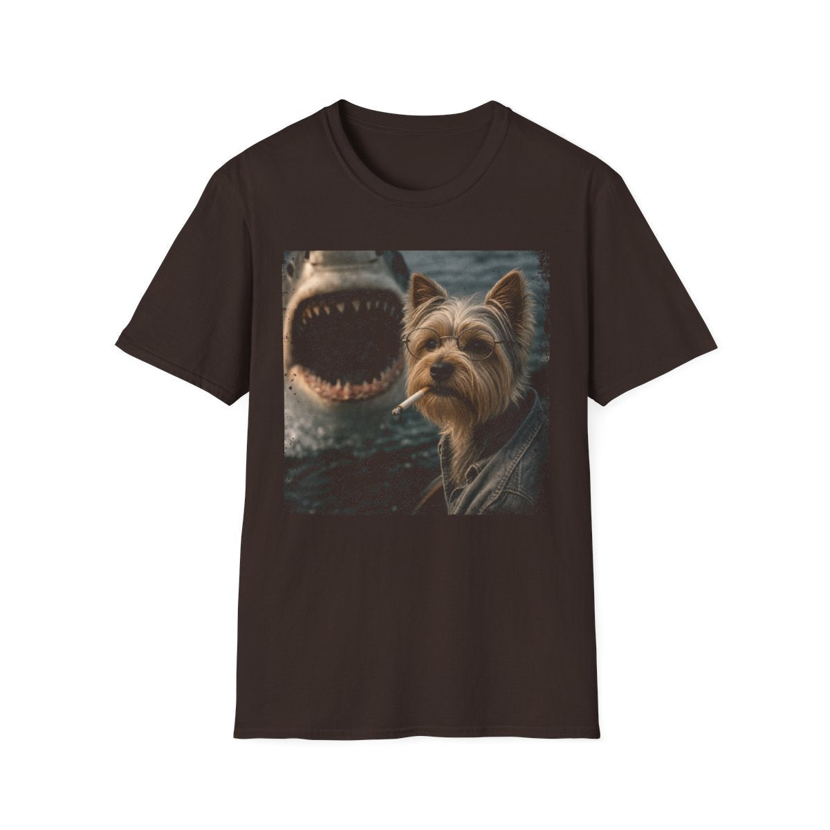 Yorkshire Terrier and Shark Tee