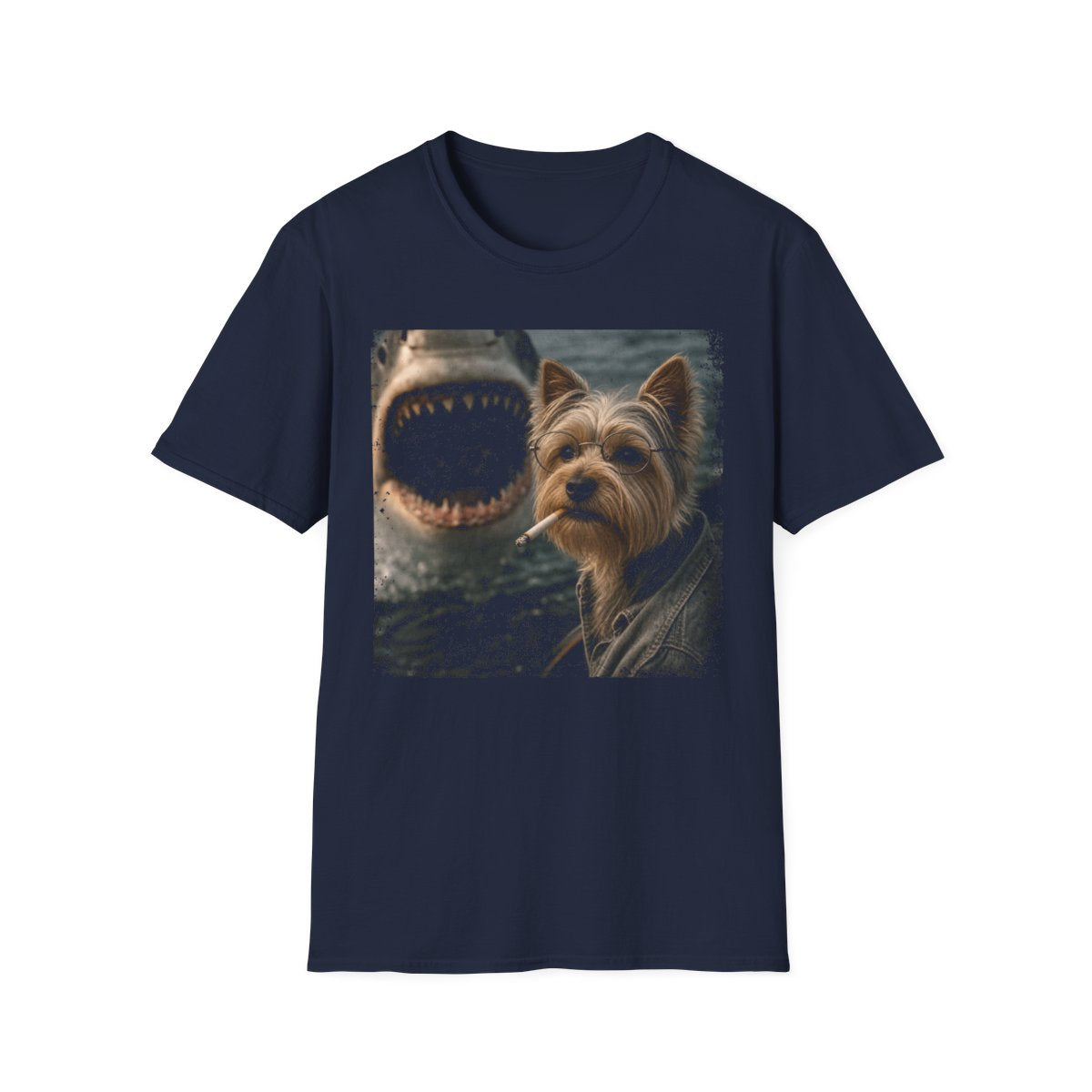 Yorkshire Terrier and Shark Tee