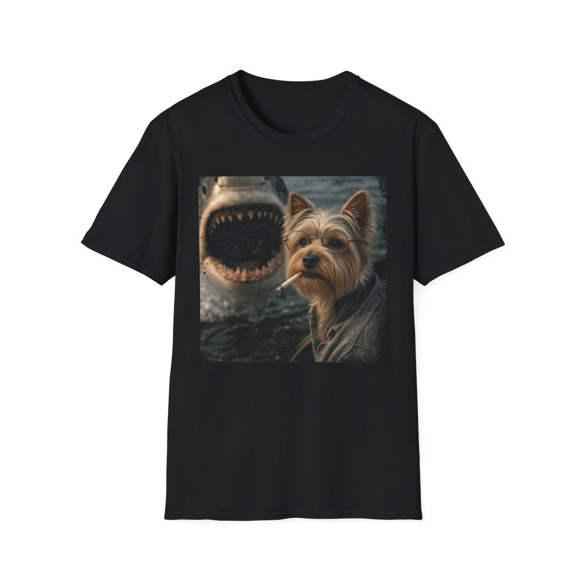 Yorkshire Terrier and Shark Tee
