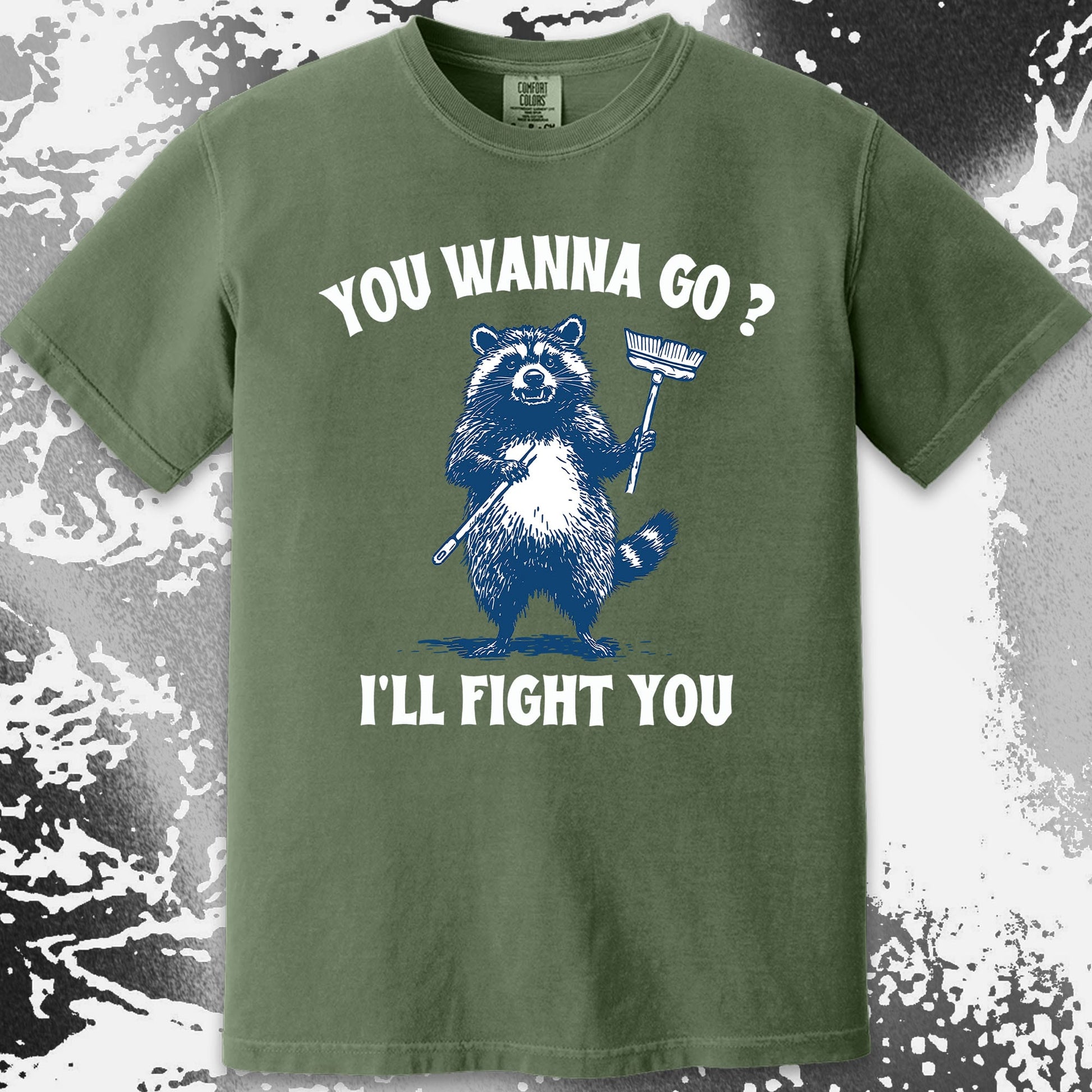 You Wanna Go? I'll Fight You Raccoon Shirt, funny meme tee gift (view 18)