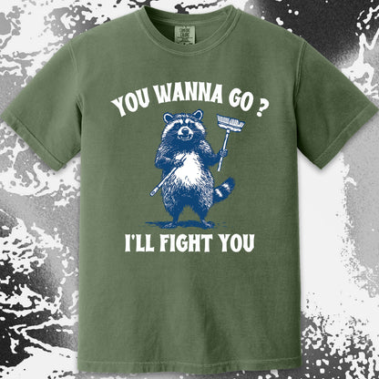 You Wanna Go? I'll Fight You Raccoon Shirt, funny meme tee gift (view 18)