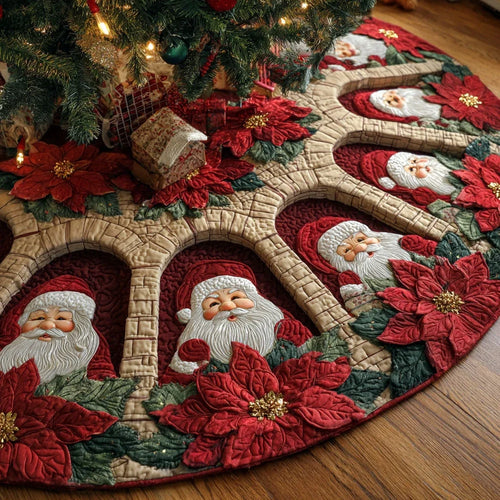 Yuletide Archway Christmas Quilted Tree Skirt