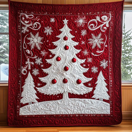 Yuletide Crimson Quilt Blanket