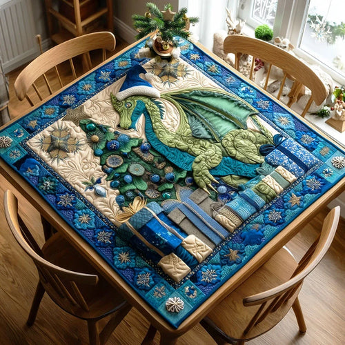 Yuletide Dragon Quilted Table Topper