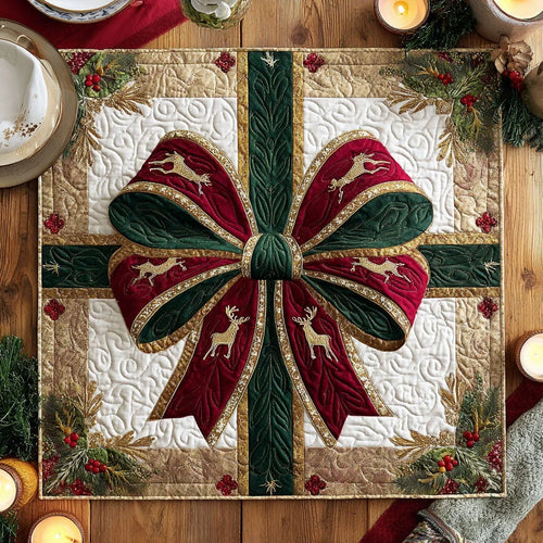 Yuletide Grace Quilted Table Topper