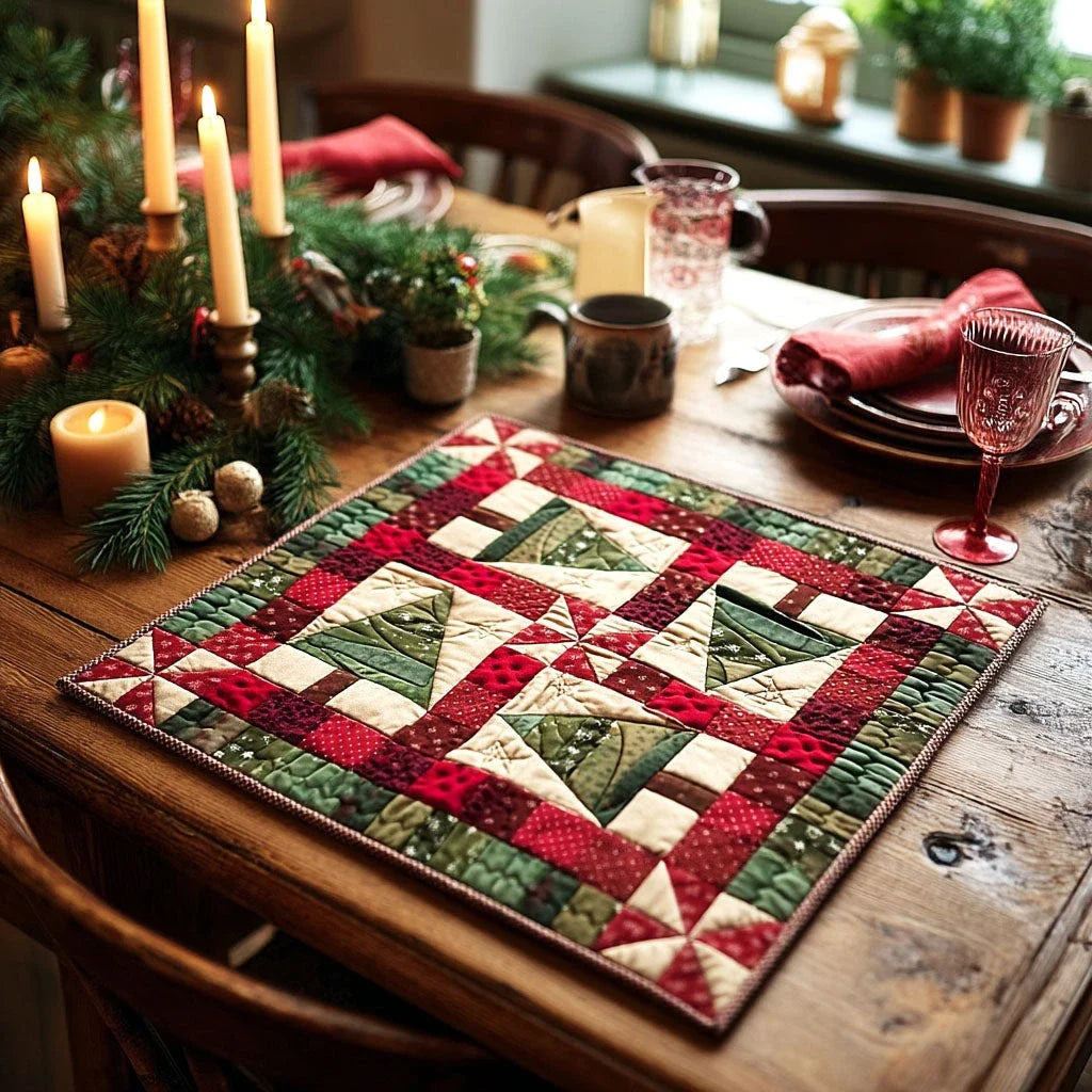 Yuletide Harmony Quilted Table Topper