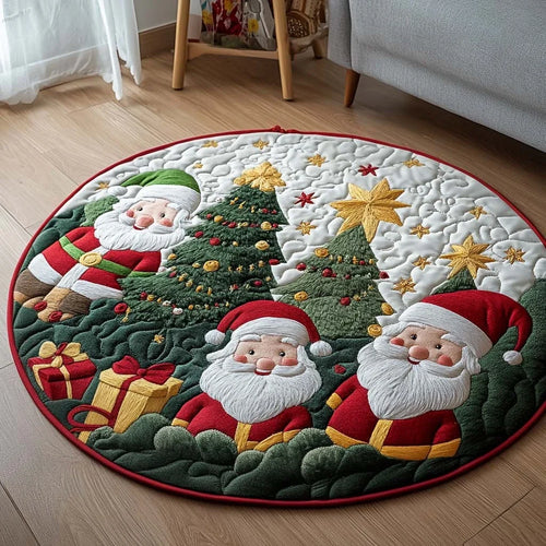 Yuletide Symphony Quilted Round Mat
