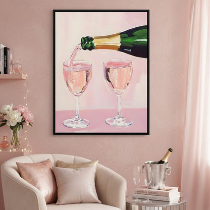 I Only Drink Champagne Canvas Wall Art